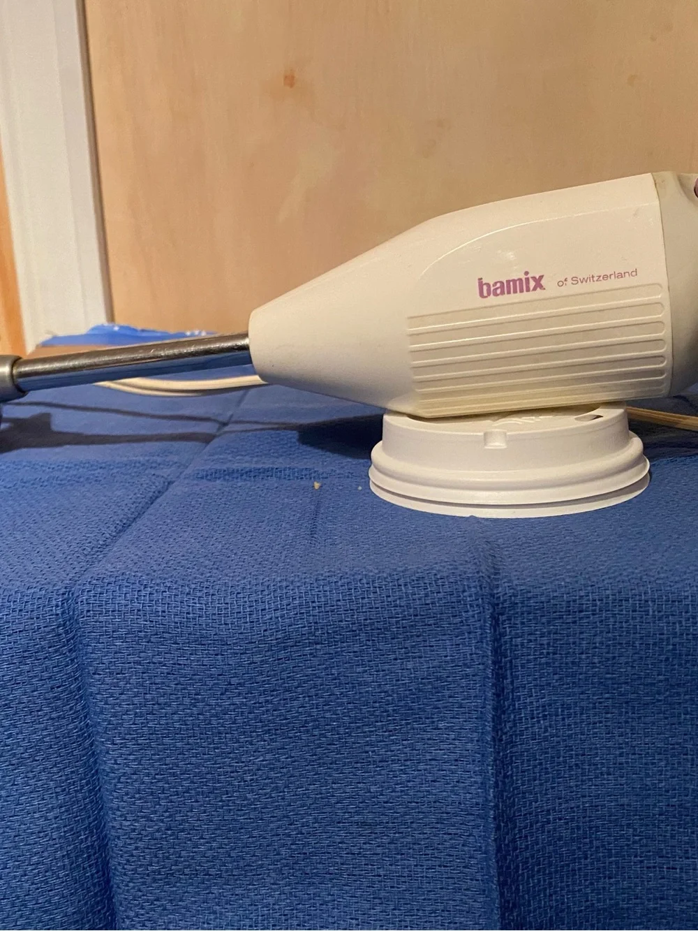 Bamix Hand Blender - White with Pink Logo
